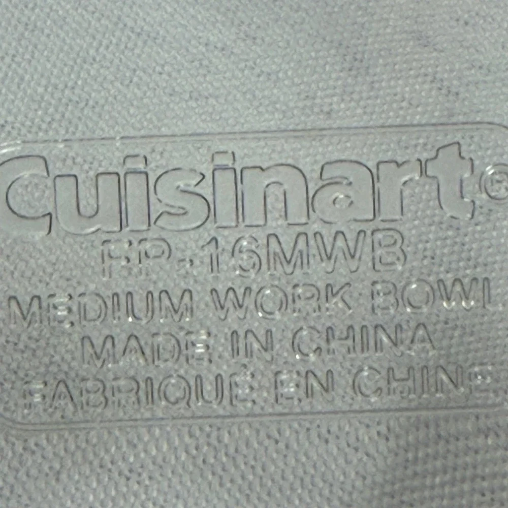 Cuisinart FP-16MWB Medium Work Bowl Replacement 10 Cup for FP-16 Food Processor